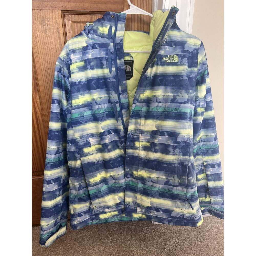 The North Face Blue and Yellow Ski Jacket